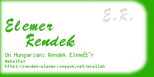 elemer rendek business card